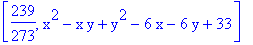 [239/273, x^2-x*y+y^2-6*x-6*y+33]